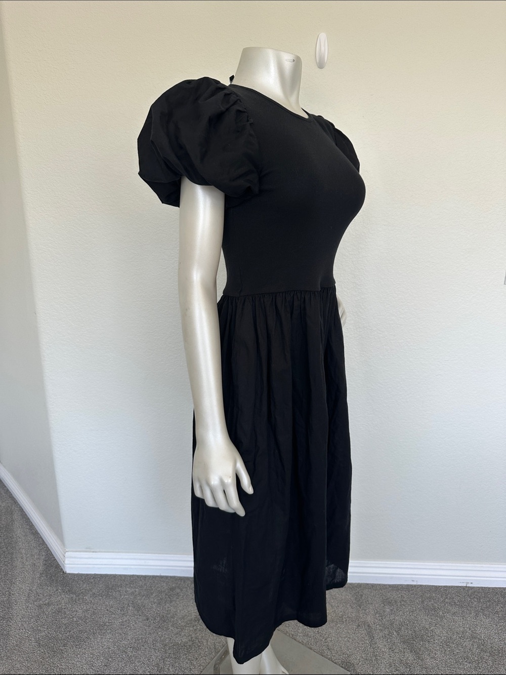 ZARA MIDI Puff sleeve dress - Picture 8 of 10